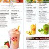 Orange C-Booster, Acai Super-Antioxidant, Protein Berry Workout, Strawberry Blueberry Banana, Peach Mango, Kale-Ribbean Breeze, Carrot Orange Fusion, Pb Chocolate Love Ou Amazing Greens