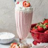 Milkshake À La Fraise Et Glace À La Vanille