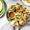 Wrap Au Poulet Et Beurre De Cacahuète À La Thaïlandaise