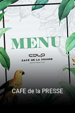 CAFE de la PRESSE réservation en ligne
