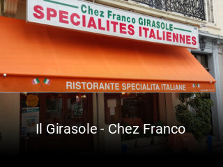 Il Girasole - Chez Franco réservation en ligne