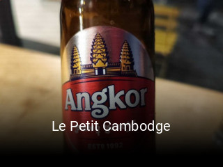 Le Petit Cambodge réservation de table