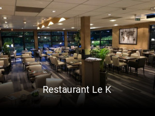 Restaurant Le K réservation de table