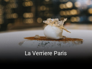 La Verriere Paris réservation de table