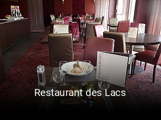 Restaurant des Lacs réservation en ligne