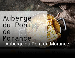 Auberge du Pont de Morance réservation de table
