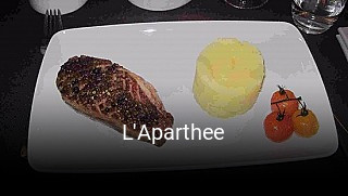 L'Aparthee réservation de table