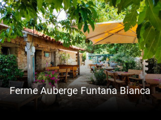 Ferme Auberge Funtana Bianca réservation de table