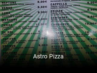 Astro Pizza réservation en ligne