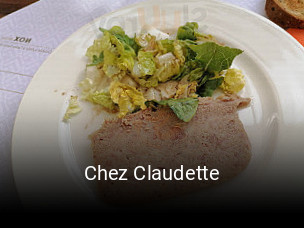 Chez Claudette réservation de table