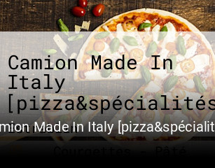 Camion Made In Italy [pizza&spécialités] réservation de table