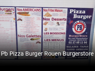 Pb Pizza Burger Rouen Burgerstore réservation en ligne