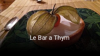 Le Bar a Thym réservation de table