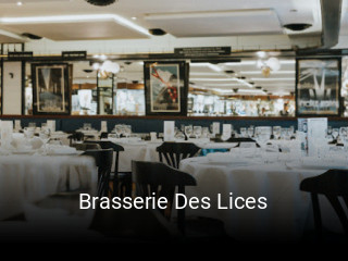 Brasserie Des Lices réservation de table