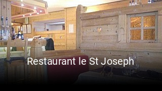 Restaurant le St Joseph réservation en ligne