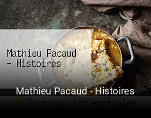 Mathieu Pacaud - Histoires réservation de table