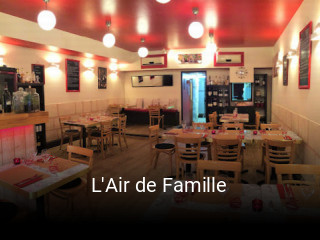 L'Air de Famille réservation de table