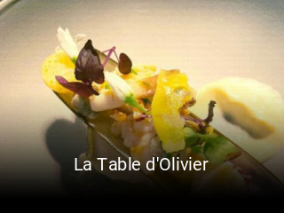 La Table d'Olivier réservation de table