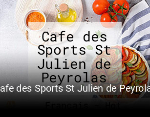 Réserver une table chez Cafe des Sports St Julien de Peyrolas maintenant