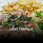 Label Fabrique réservation de table