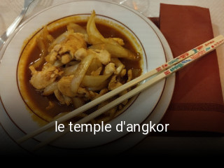 le temple d'angkor réservation de table