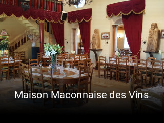Maison Maconnaise des Vins réservation de table