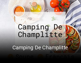 Camping De Champlitte réservation de table