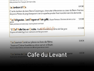 Cafe du Levant réservation