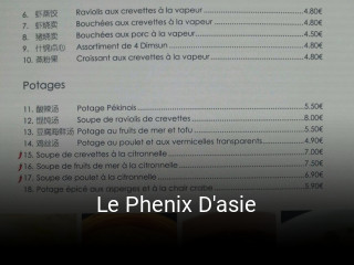 Le Phenix D'asie réservation