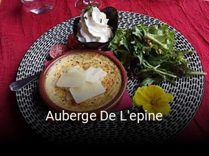 Réserver une table chez Auberge De L'epine maintenant