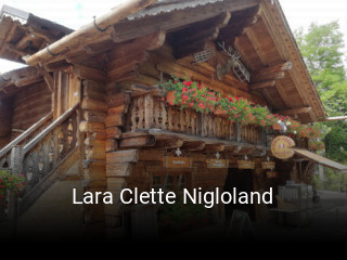 Lara Clette Nigloland réservation de table