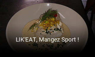 LIK'EAT, Mangez Sport ! réservation en ligne