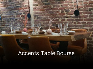 Réserver une table chez Accents Table Bourse maintenant