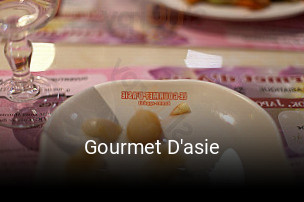 Gourmet D'asie réservation de table