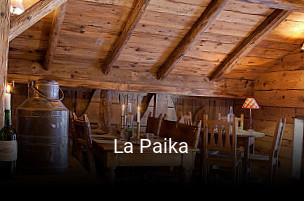 Réserver une table chez La Paika maintenant