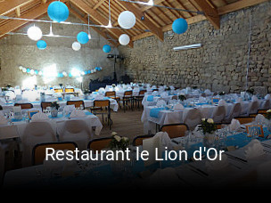 Restaurant le Lion d'Or réservation de table