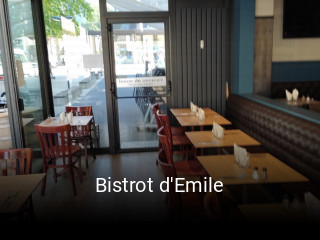 Bistrot d'Emile réservation de table