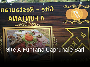 Gite A Funtana Caprunale Sarl réservation de table