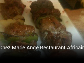 Chez Marie Ange Restaurant Africain réservation