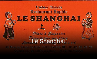 Le Shanghai réservation de table