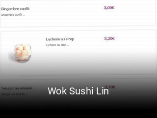 Wok Sushi Lin réservation de table