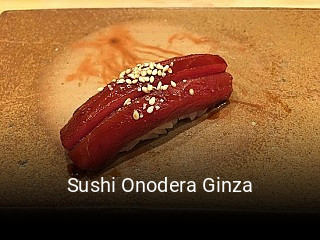 Sushi Onodera Ginza réservation en ligne