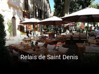 Réserver une table chez Relais de Saint Denis maintenant