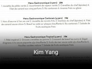 Kim Yang réservation de table