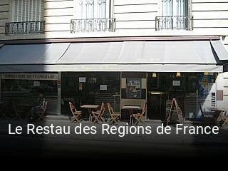 Réserver une table chez Le Restau des Regions de France maintenant