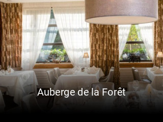 Auberge de la Forêt réservation de table