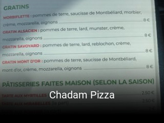 Réserver une table chez Chadam Pizza maintenant