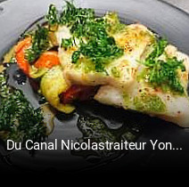 Du Canal Nicolastraiteur Yonnereceptions réservation de table