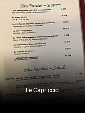 Le Capriccio réservation de table
