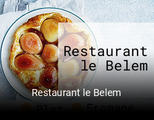 Restaurant le Belem réservation en ligne